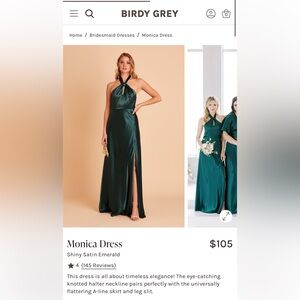 Birdy Grey Monica Maxi Dress in Satin Green Worn Once